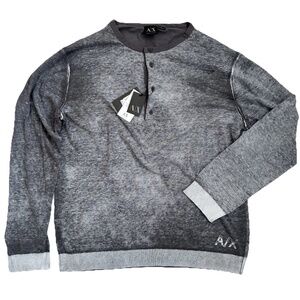 Armani Exchange Grey Pullover Sweatshirt w/ Wings Mens XXL